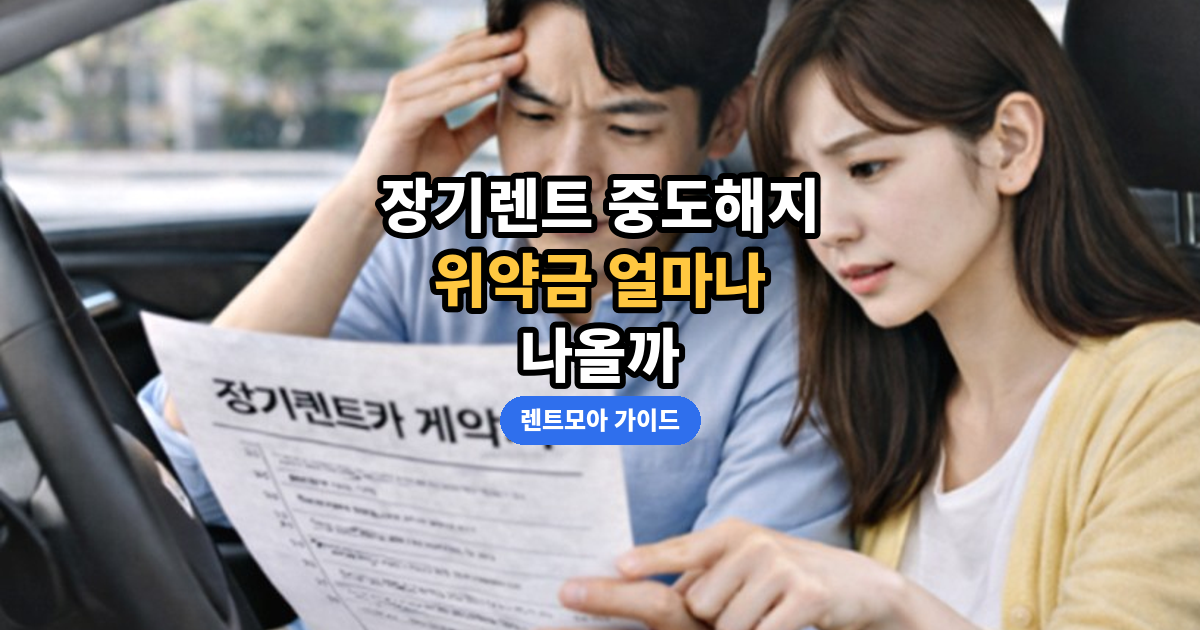 장기렌트 중도해지 위약금 총정리 썸네일