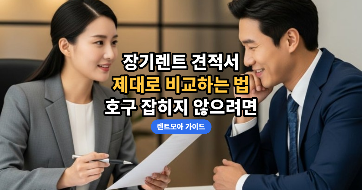 장기렌트 견적 비교하는 법 총정리 썸네일