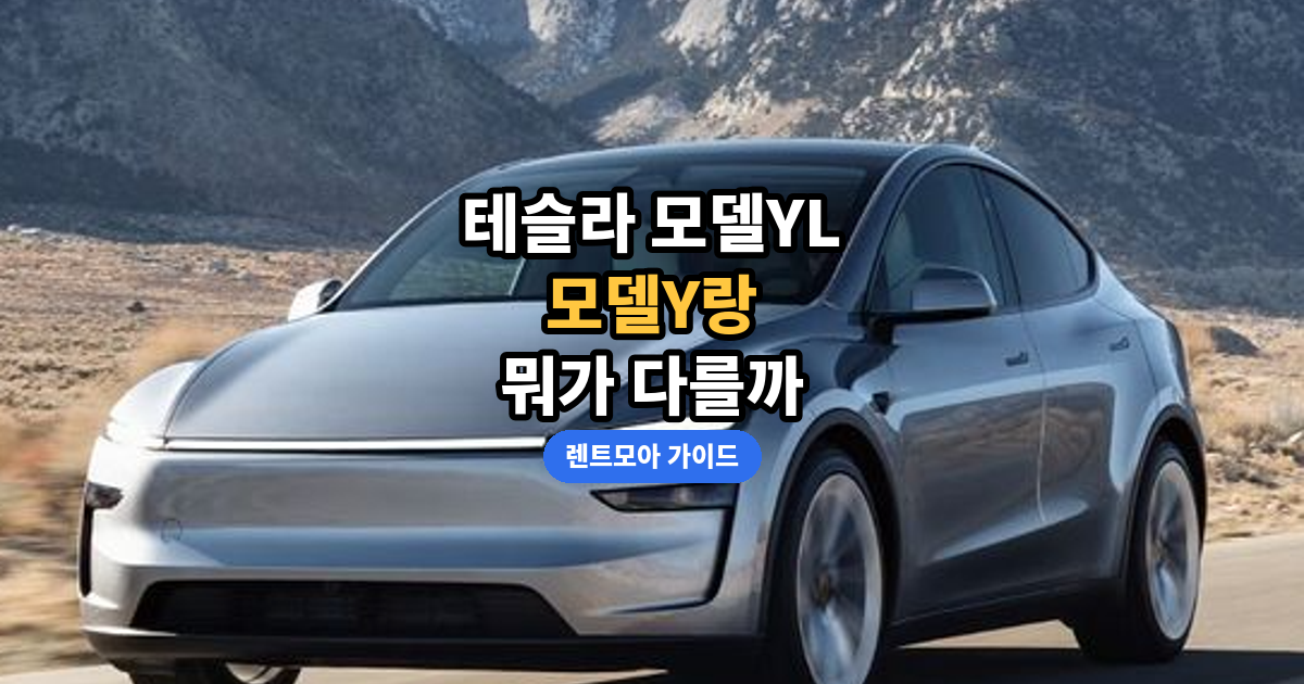모델YL 모델Y 차이 썸네일